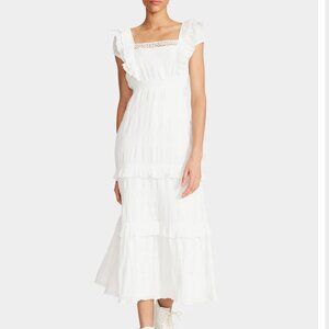 Betsey Johnson Lovely Layers Maxi Dress in White NWTs